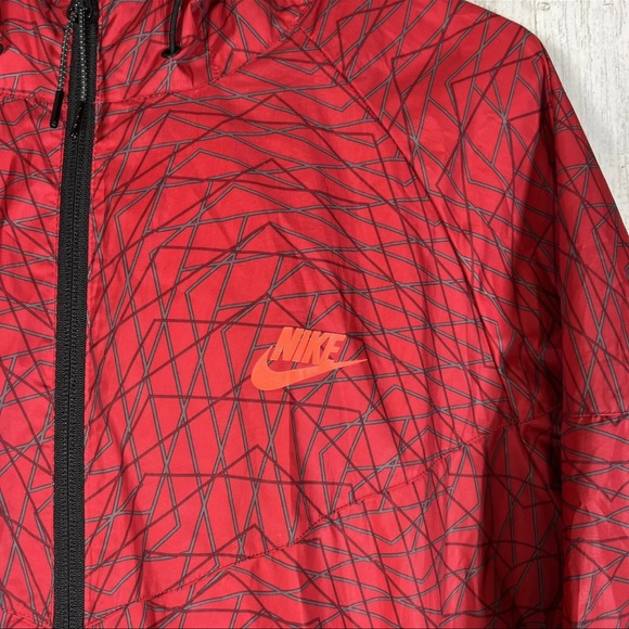 Nike Men’s Ru City Scape Packable Jacket Windbreaker Red Black Size Large - Picture 2 of 9